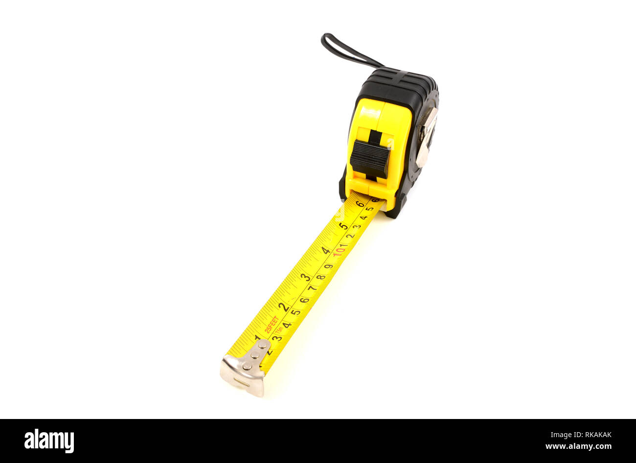 Measuring ruler object isolated over white background Stock Photo Alamy