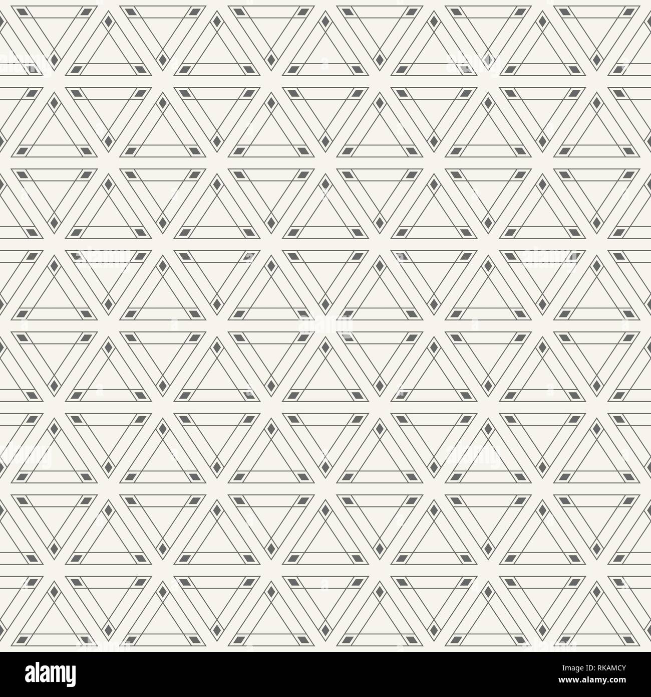 Abstract geometric pattern of triangles with diamonds at the corners ...