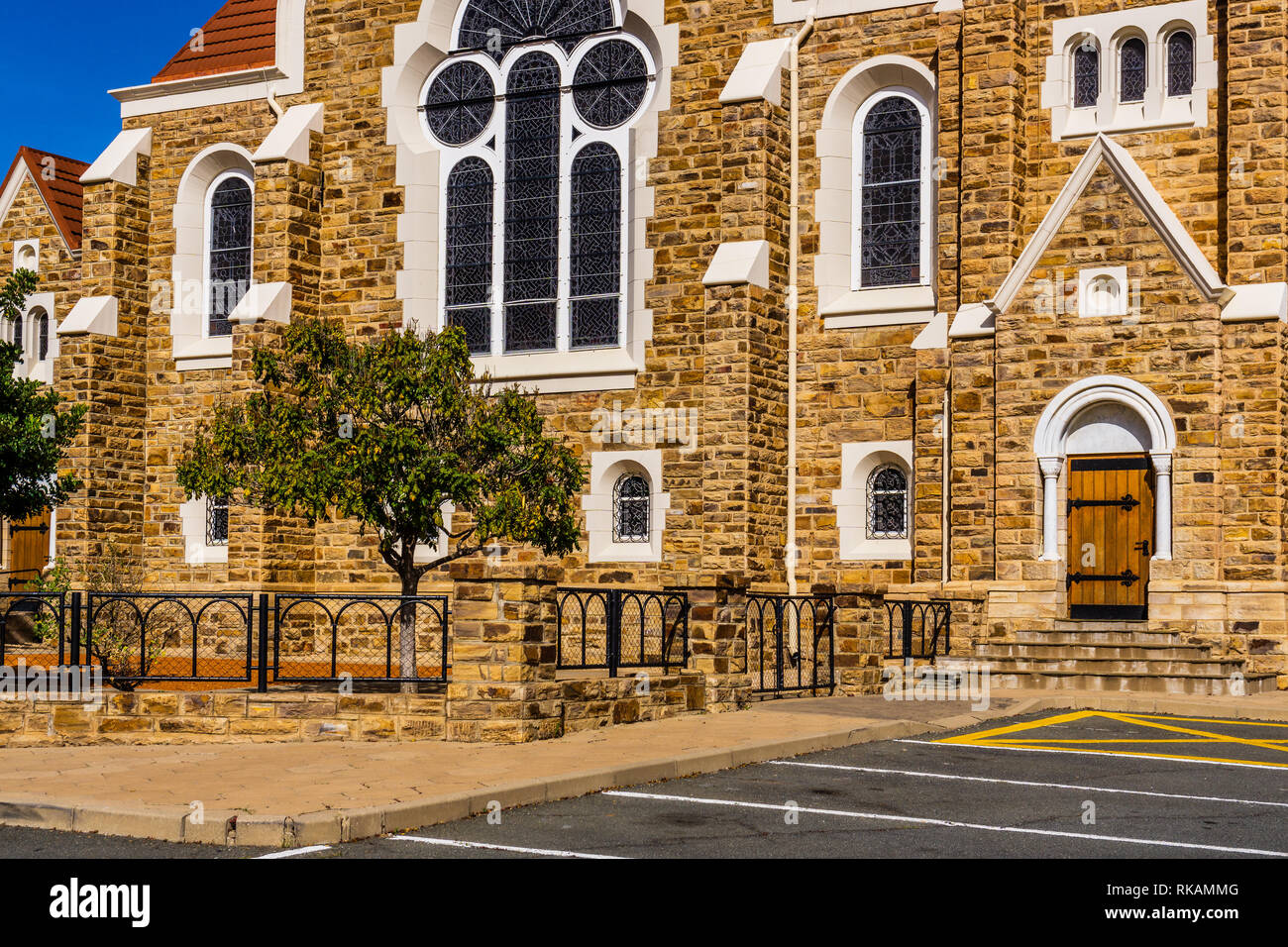 The Christ Church is a historic landmark and Lutheran church in Windhoek, Namibia Stock Photo