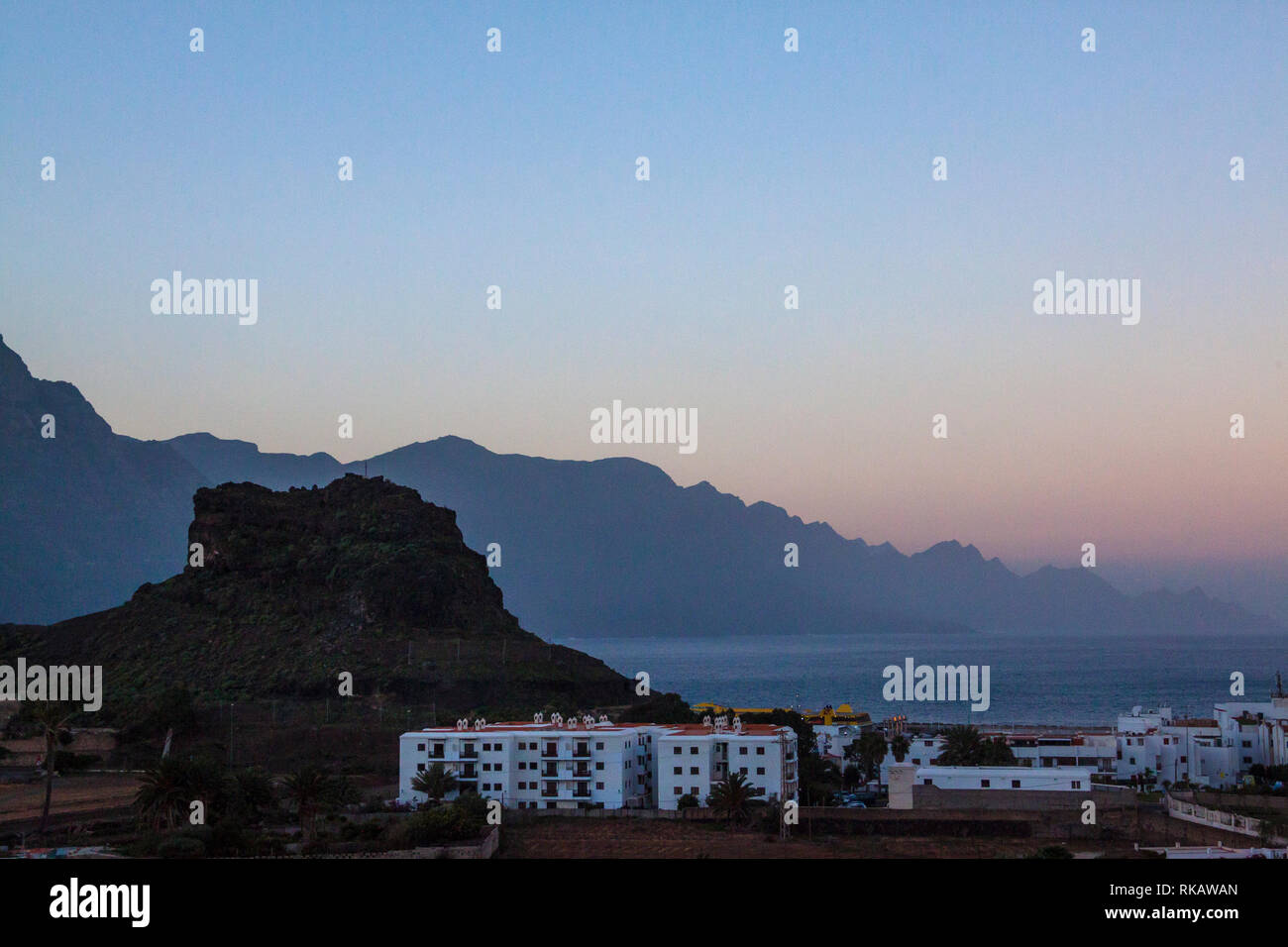 Landscape of Agaete in Gran Canaria - Stock Image