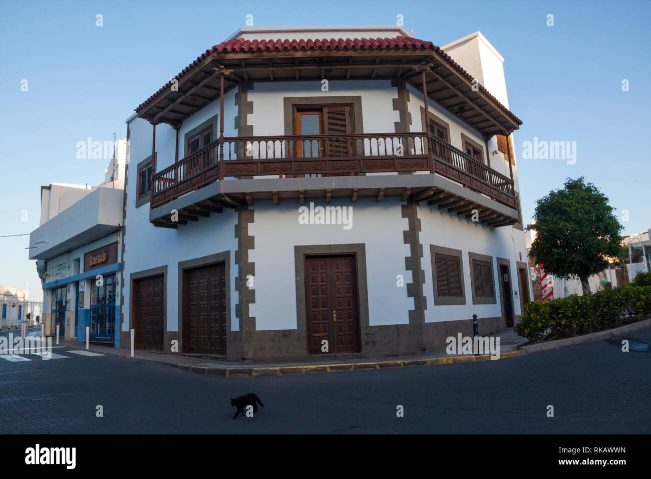 Canarian house, Agaete, Gran Canaria - Stock Image