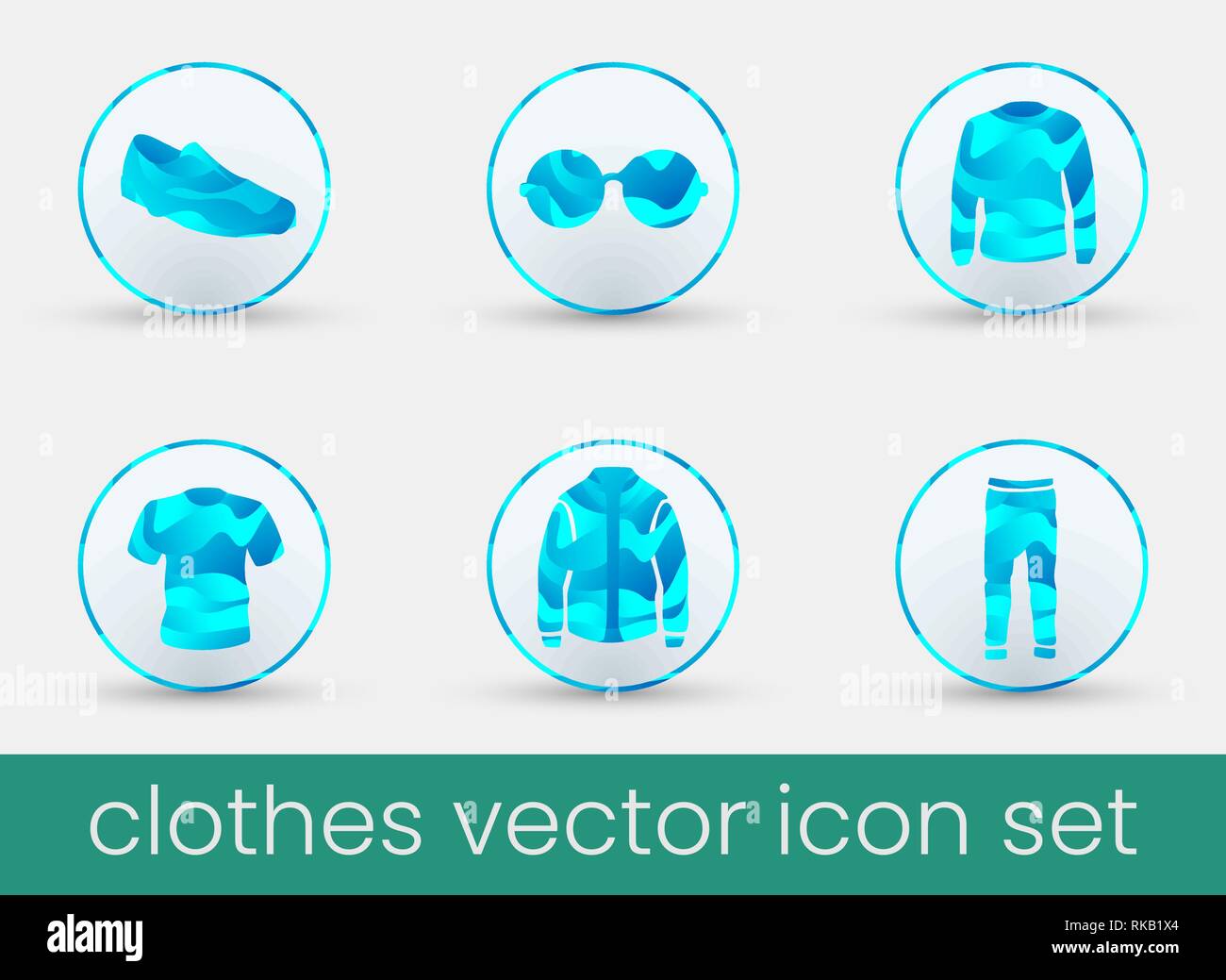 Clothes Icon Set malachite Stock Vector Image & Art - Alamy