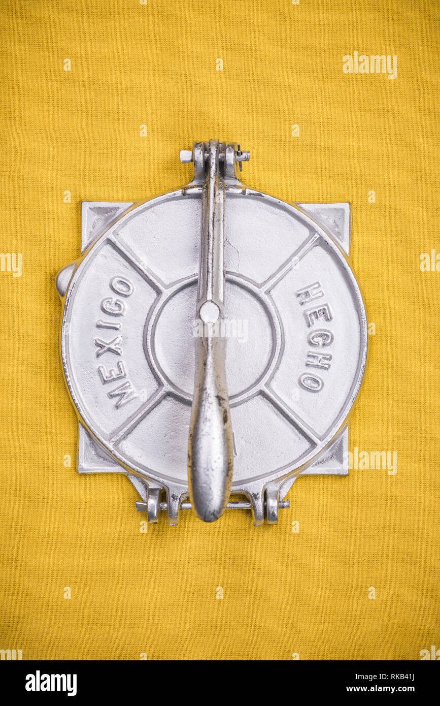 Authentic mexican tortilla press Stock Photo Alamy