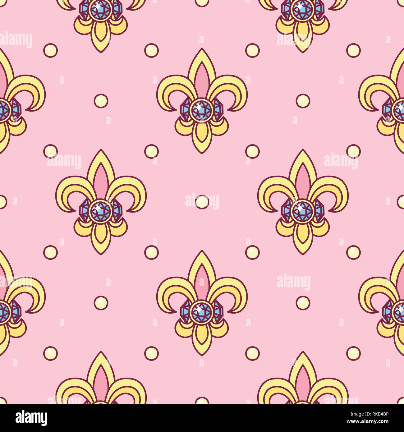 vector seamless pattern Little Princess paper art Stock Vector Image ...
