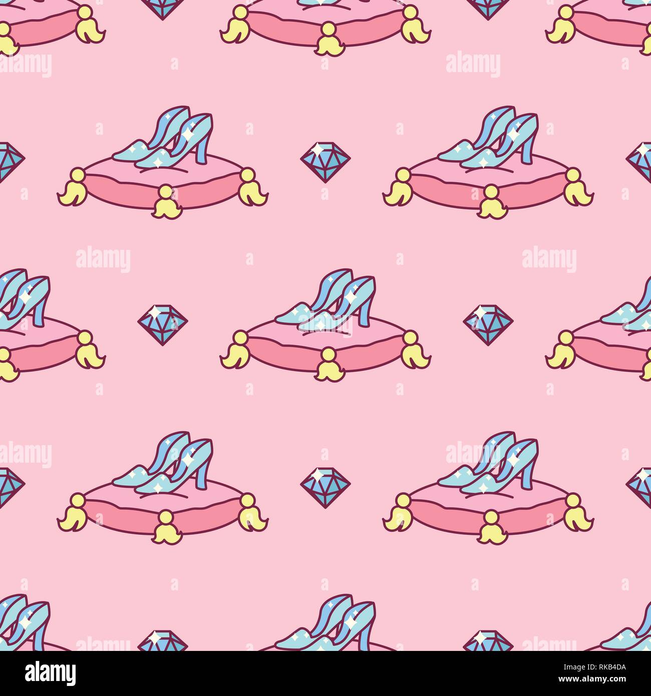 Princess Pattern Vector vector seamless pattern Little Princess paper art Stock Vector Image ...