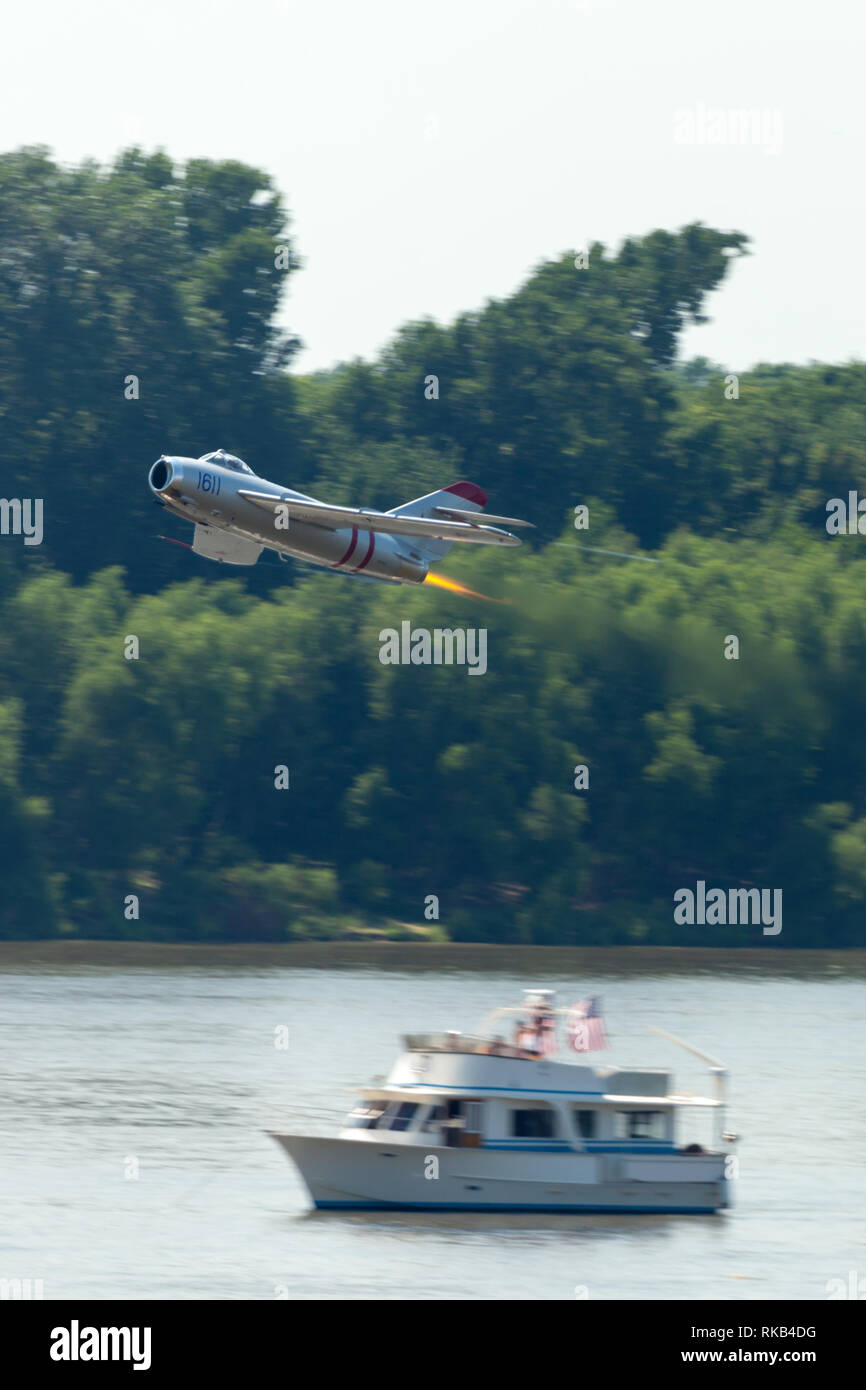 Evansville, Indiana, USA June 25, 2016 Shriners Fest Air Show, MiG