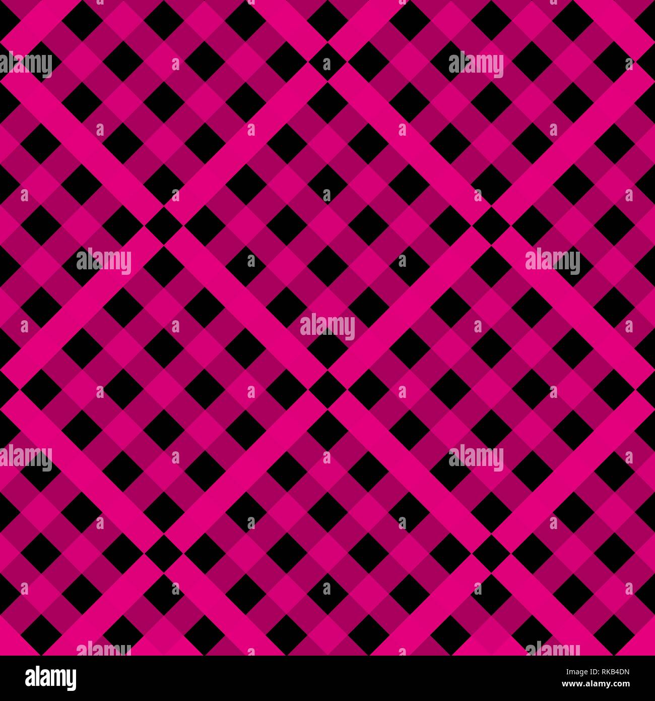 Seamless plaid pattern background on black. illustration Stock Vector