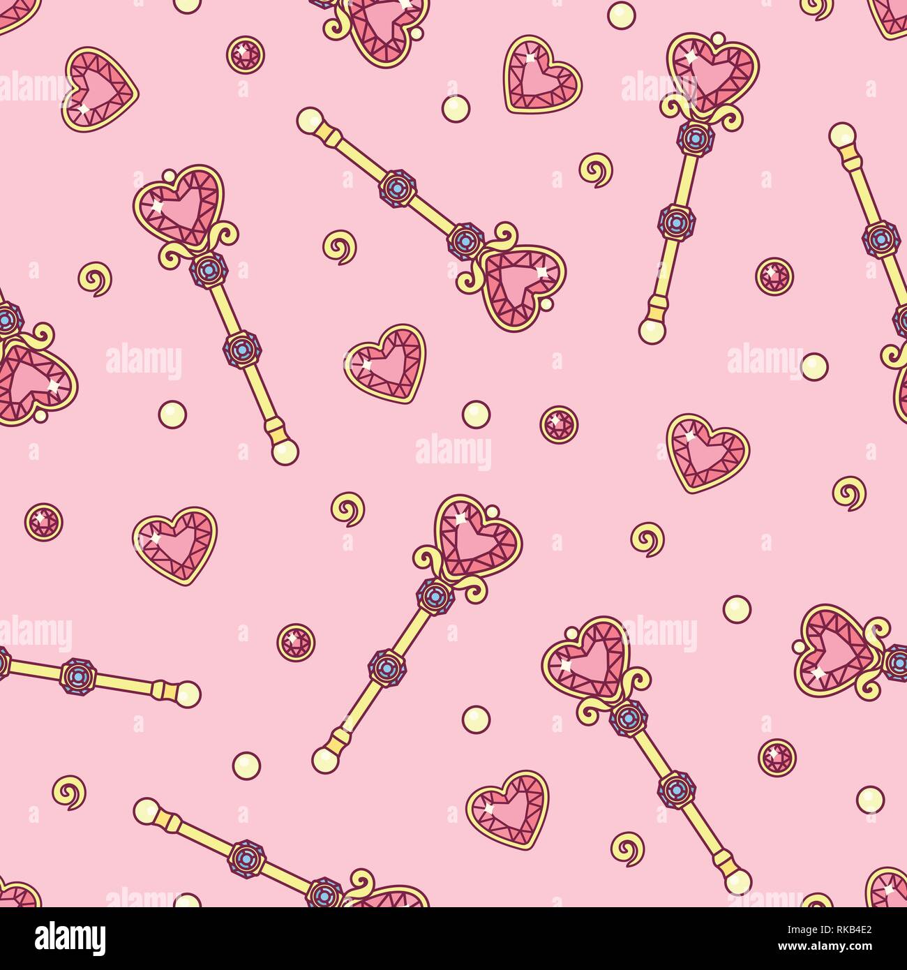 vector seamless pattern Little Princess paper art Stock Vector Image ...