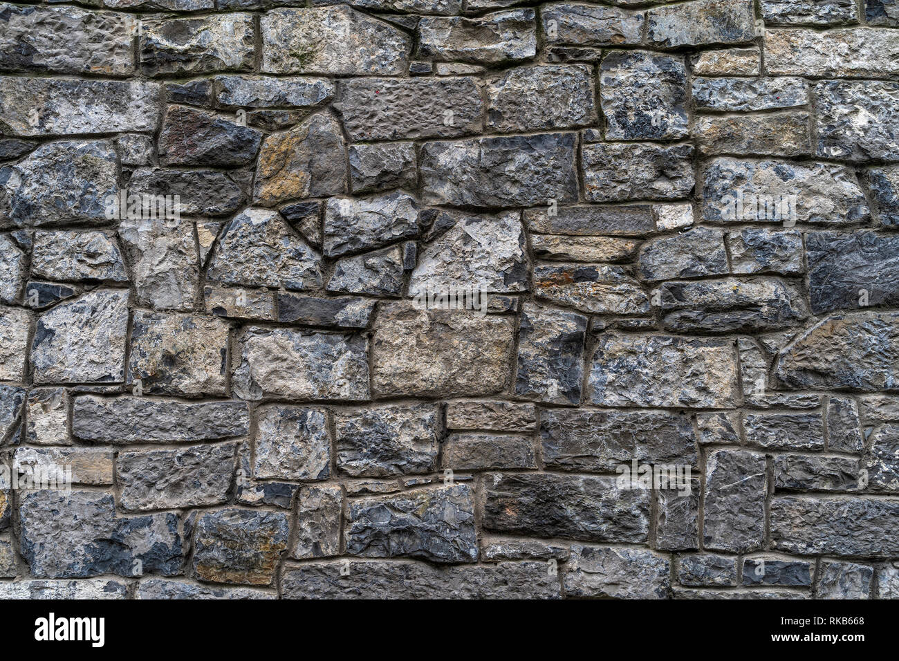 Grungy large stone wall - high quality texture / background Stock Photo