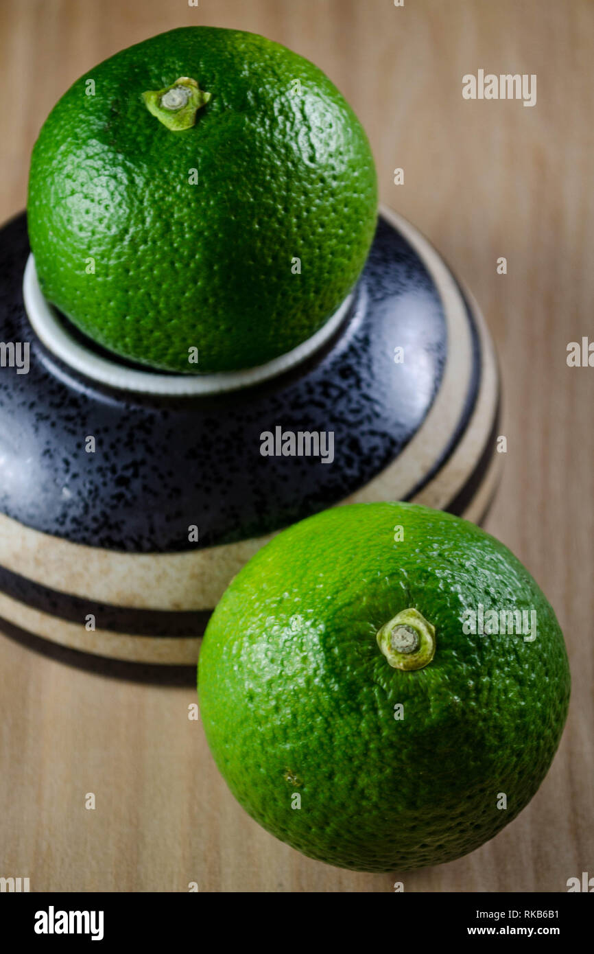 Kabosu a sour green citrus variety native to Japan and used in