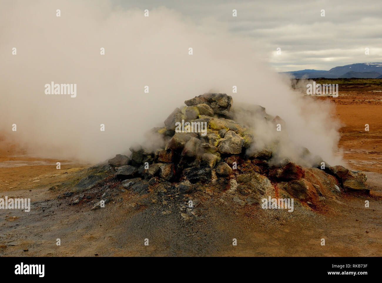 A fumarole at Namafjall in Iceland Stock Photo Alamy