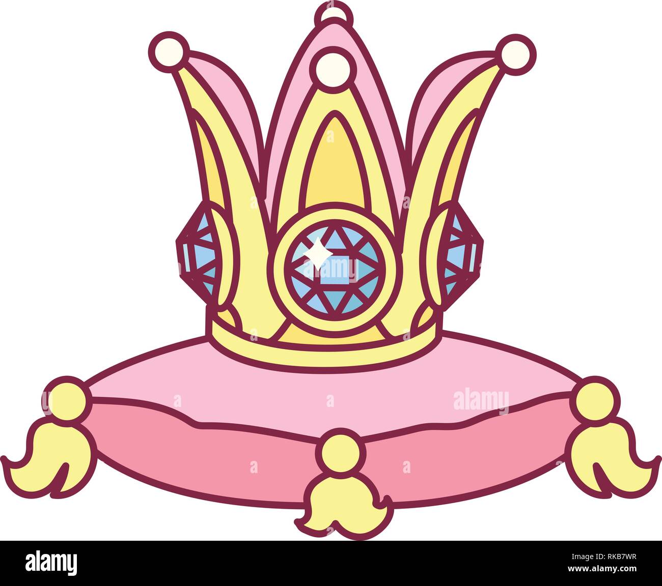 pink pillow princess crown pillow
