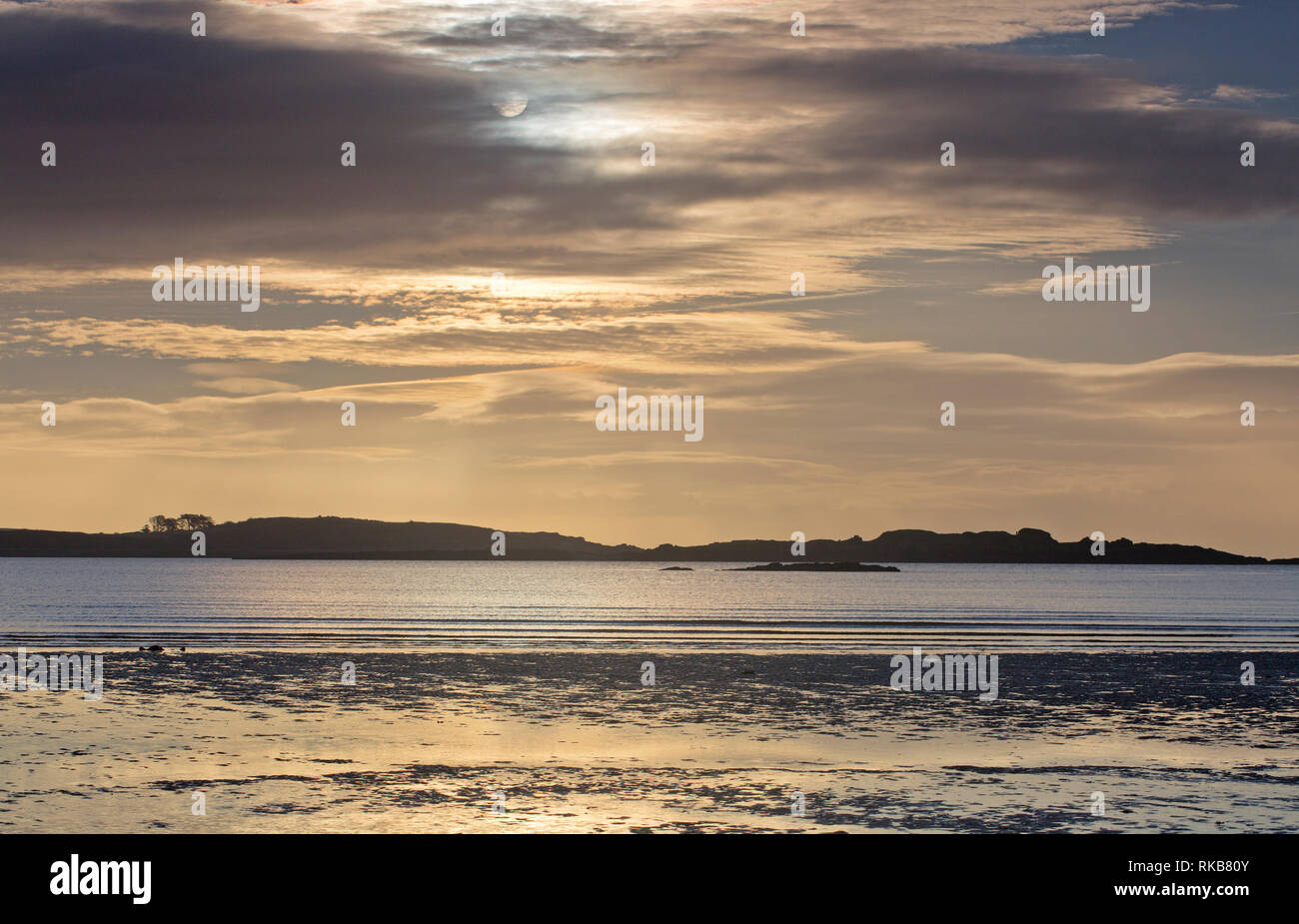 Fleet Bay, Gatehouse of Fleet, Dumfries and Galloway, Scotland Stock