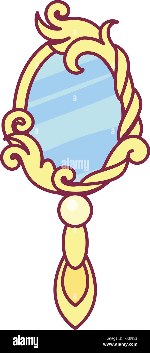 vector royal object mirror for queen, princess Stock Vector