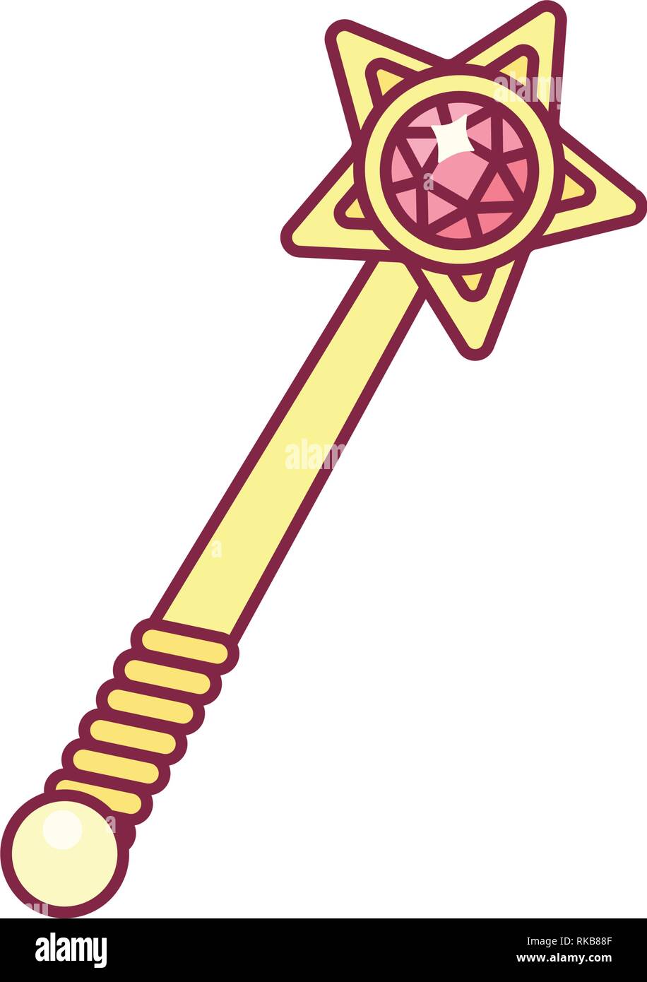 vector golden magic wand luxury stick for princess Stock Vector Image & Art  - Alamy