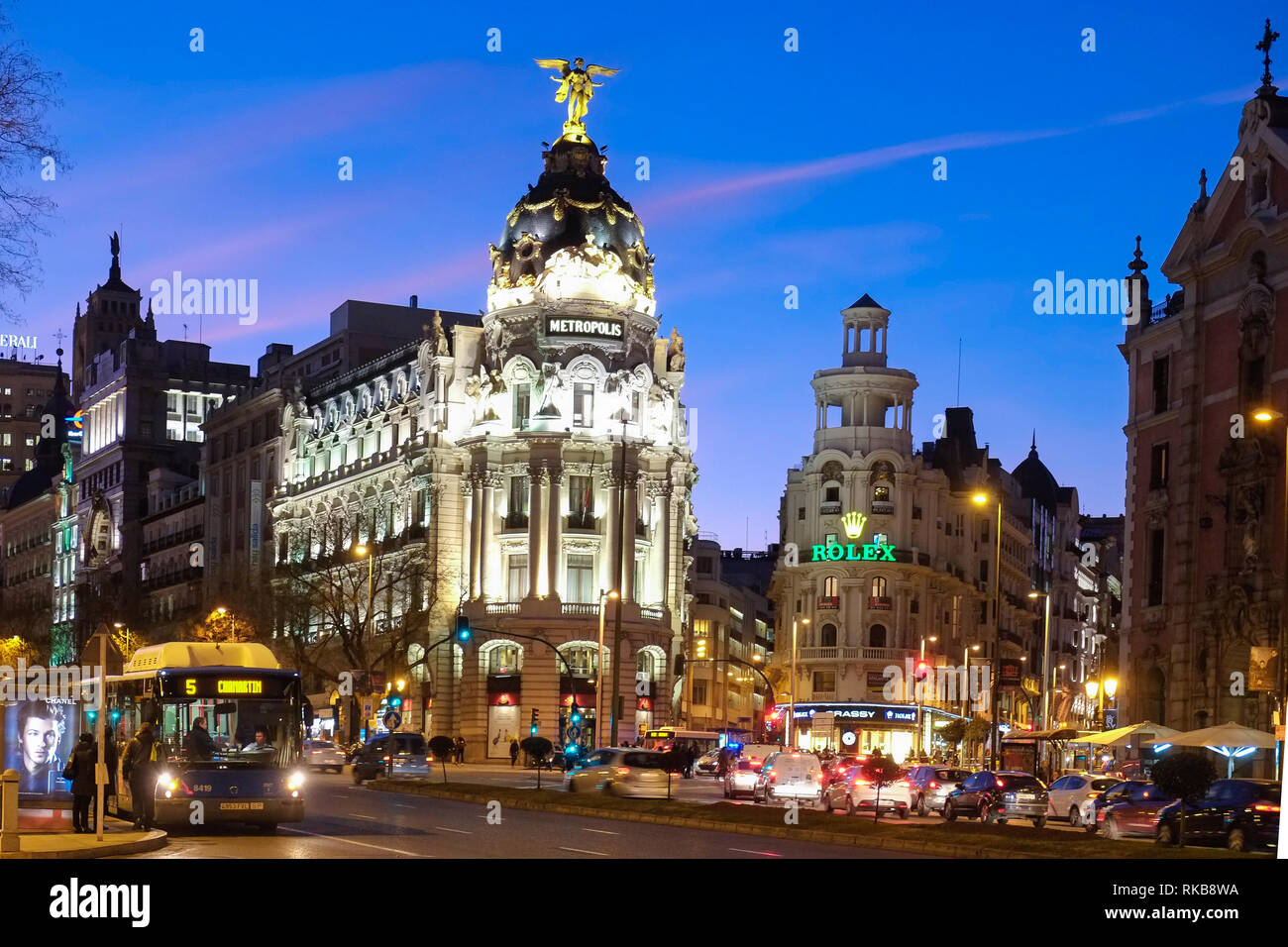 Metropolis Building, Madrid Stock Photo