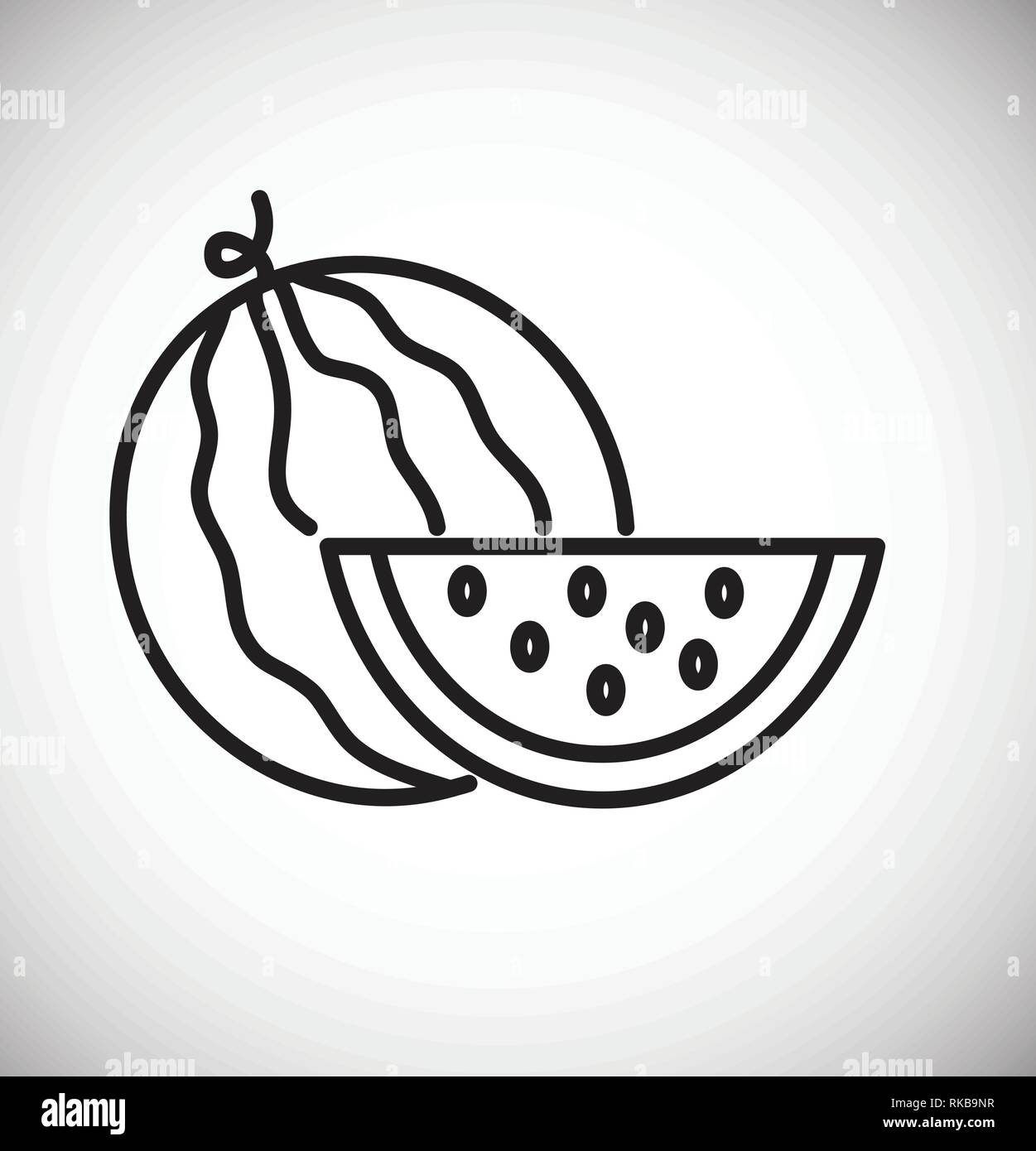 Watermelon icon on white background for graphic and web design, Modern ...