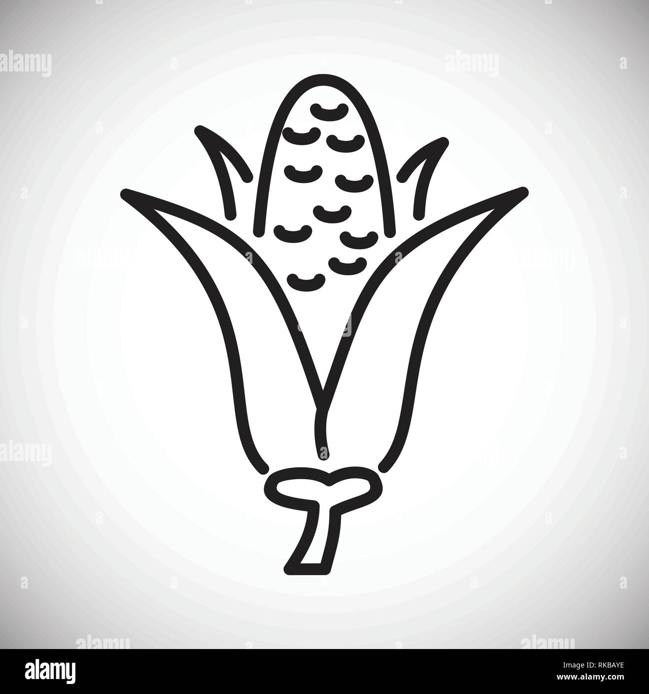 Corn line icon on white background for graphic and web design, Modern ...