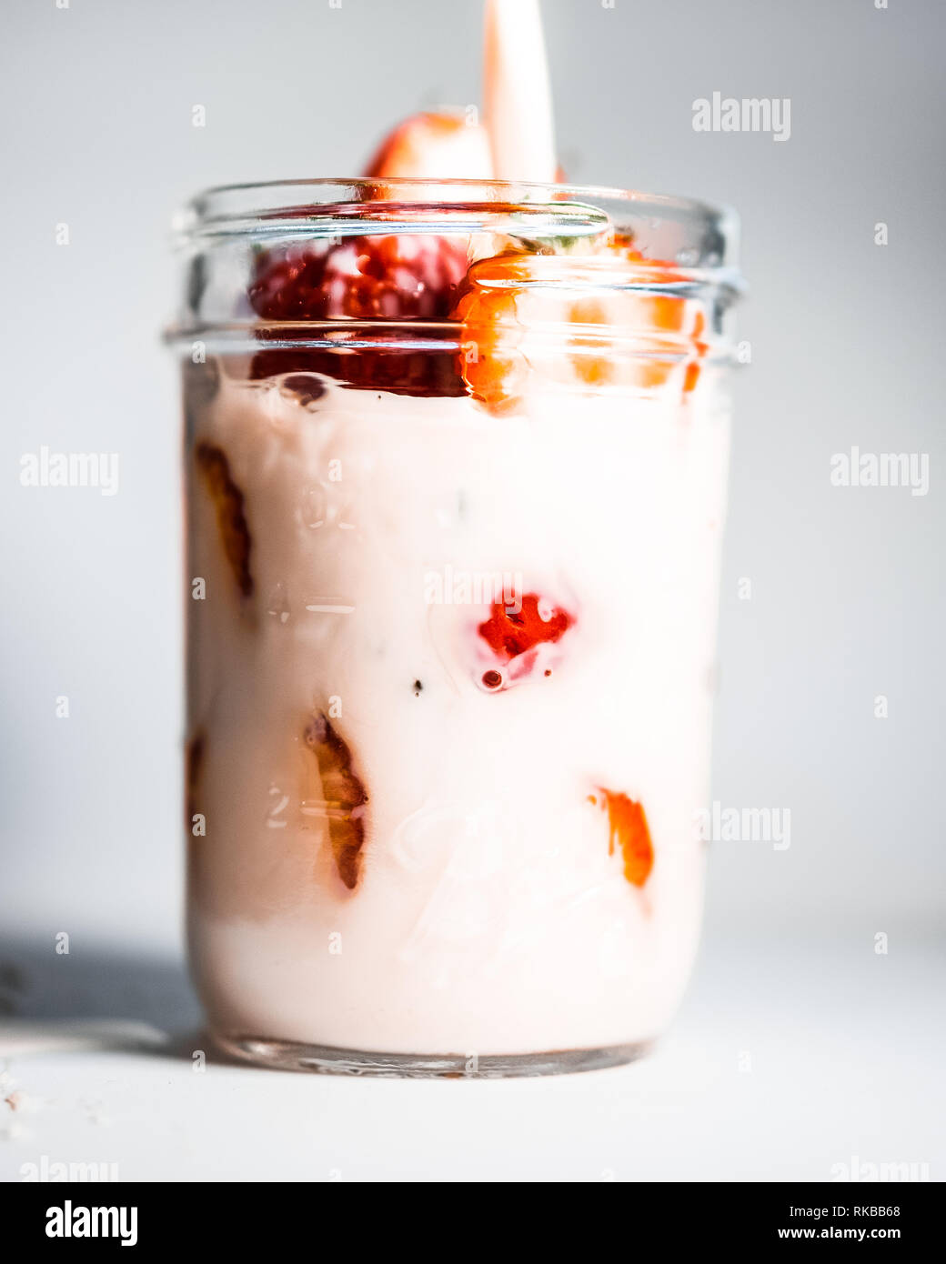 Half full glass of milk hi-res stock photography and images - Alamy