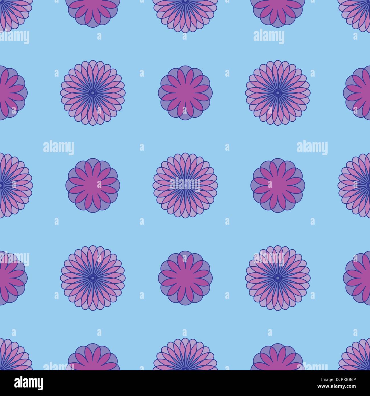 Floral seamless pattern on the light violet background Stock Vector ...