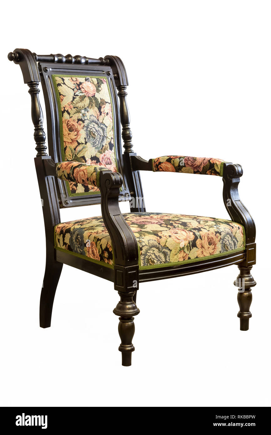 Vintage antique Chair isolated on white background Stock Photo - Alamy