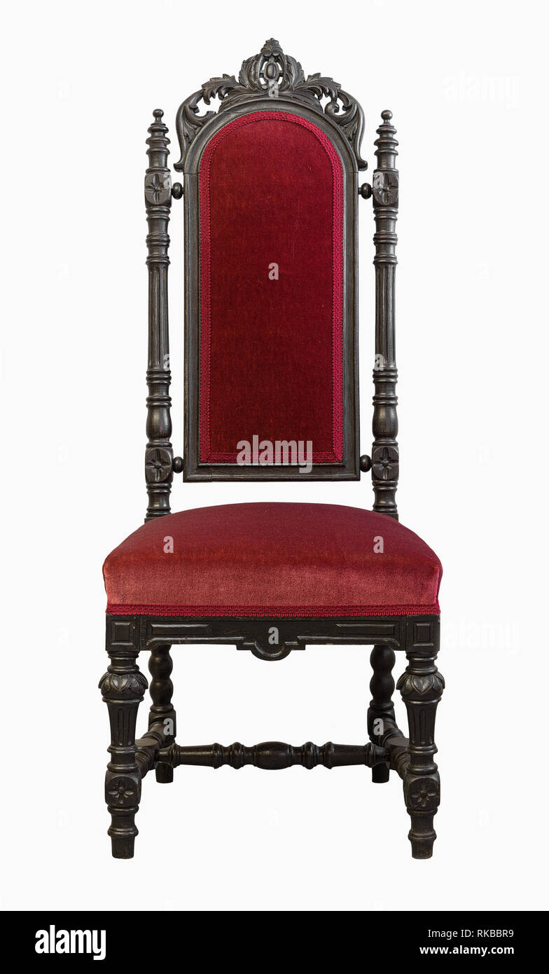 Vintage antique Chair isolated on white background Stock Photo - Alamy