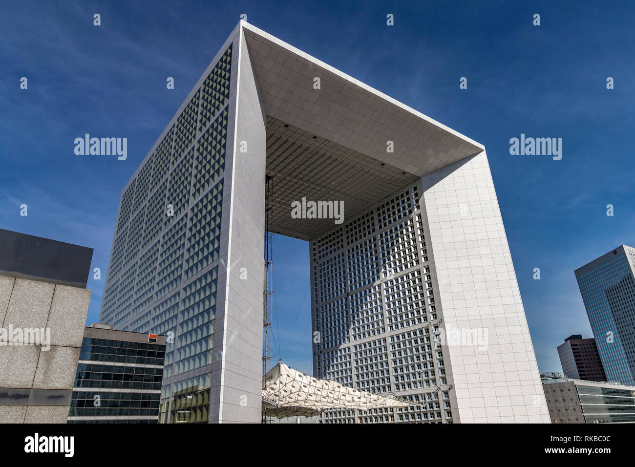 The Grande Arche de la Défense is a modern triumphal arch in La Défense, Paris's modern business district completed in 1989 , Paris Stock Photo