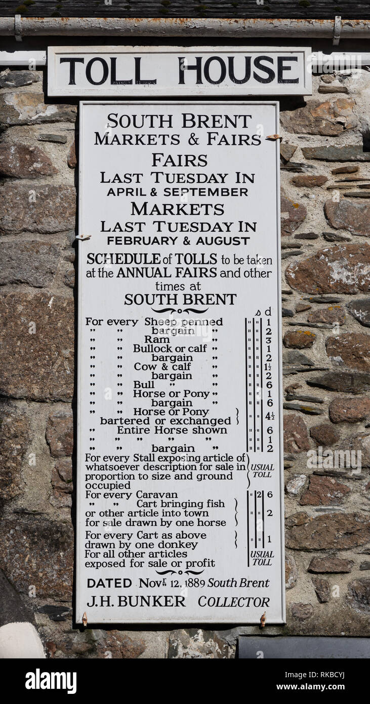 Toll House Toll Booth, South Brent, Devon, UK Stock Photo Alamy