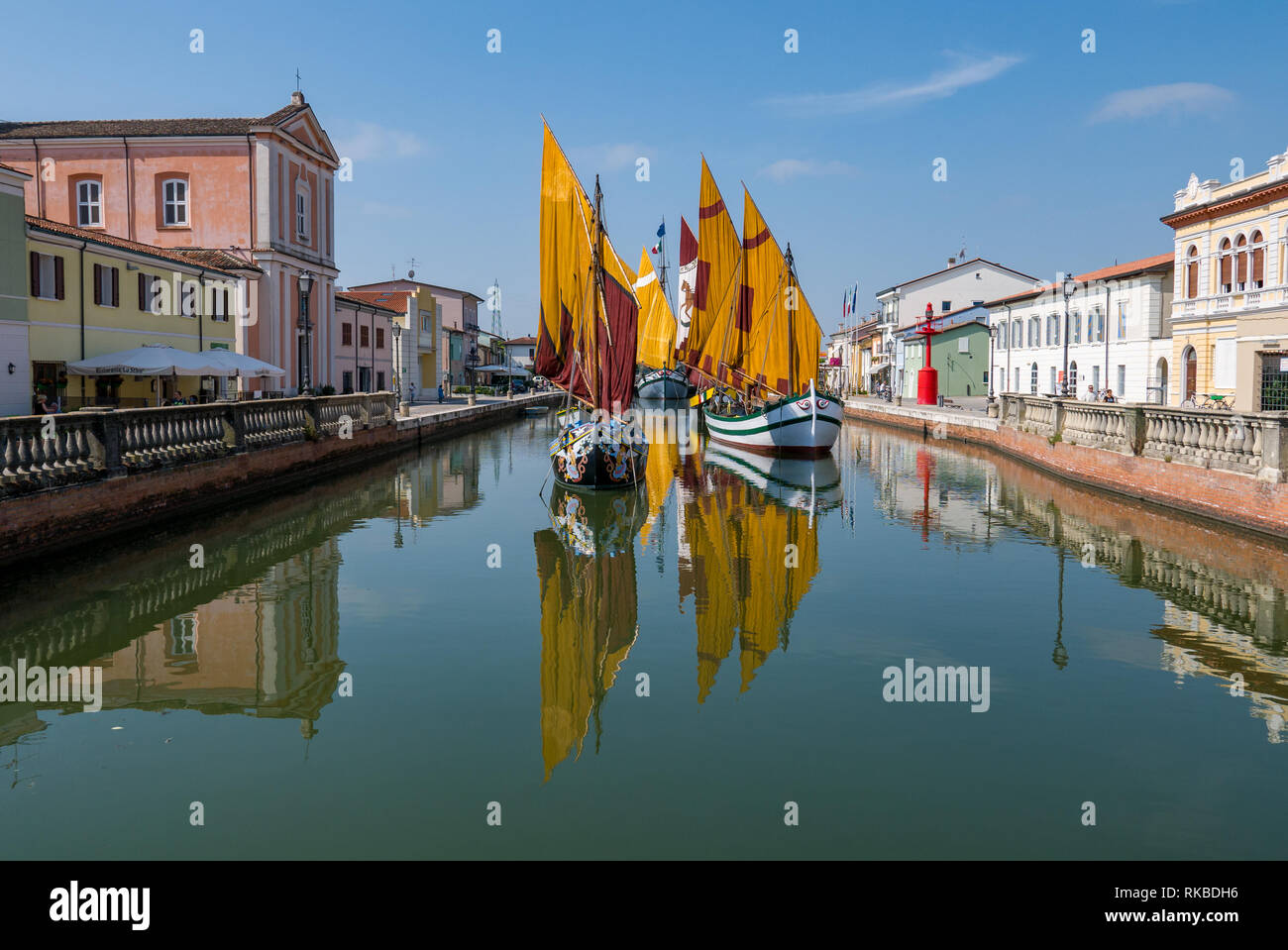 Cesenatico August 7 2018 Museum Of Boats In The Porto Canale Leonardesco Of Cesenatico Emilia Romagna Italy Stock Photo Alamy