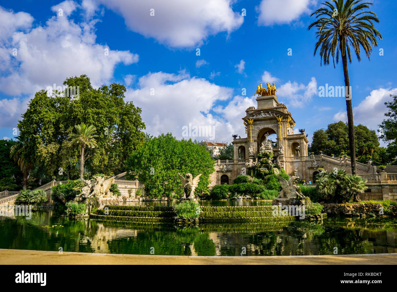 View of the famous spanish park. Stock Photo