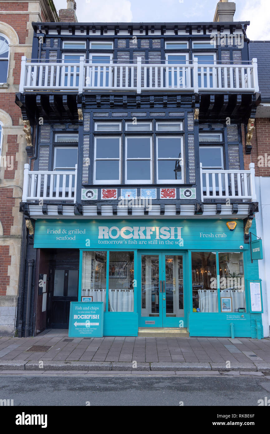 Rockfish Seafood Restaurant, Dartmouth, Devon, UK Stock Photo