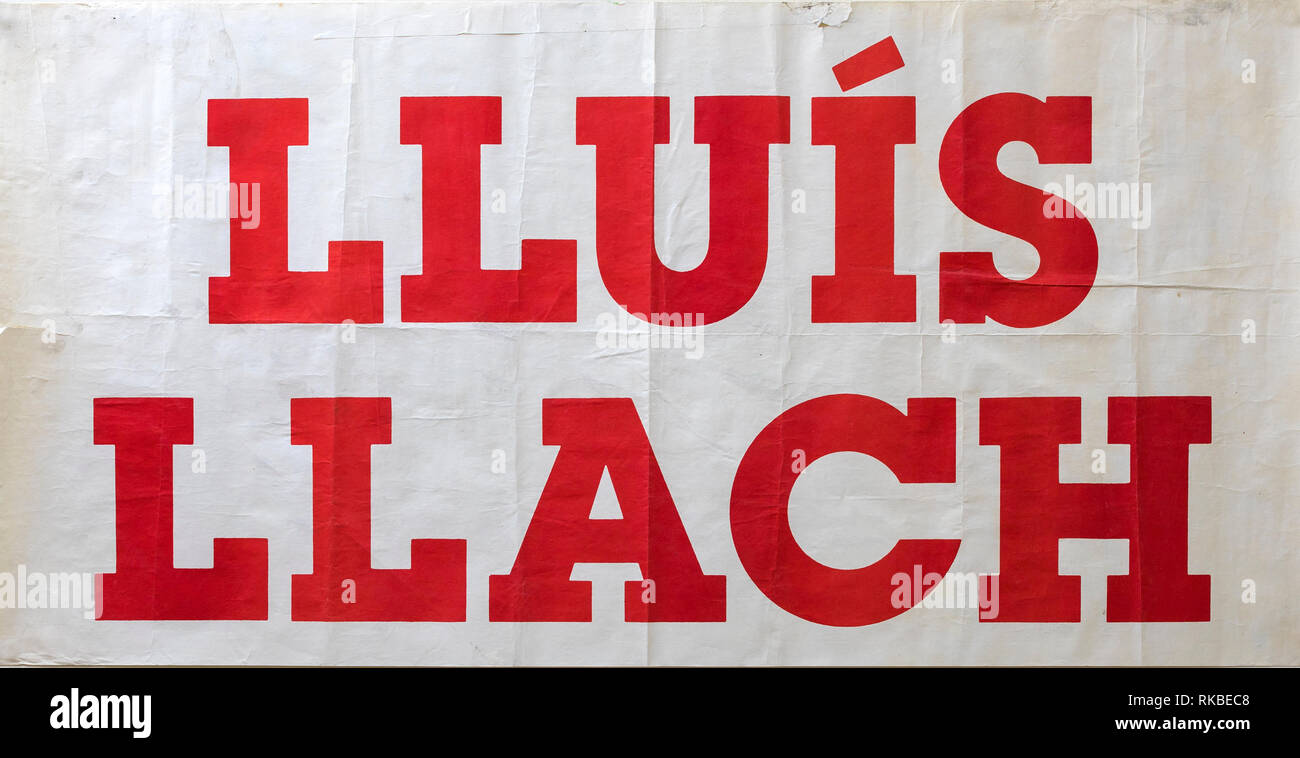 Lluis Llach, Musical concert poster Stock Photo