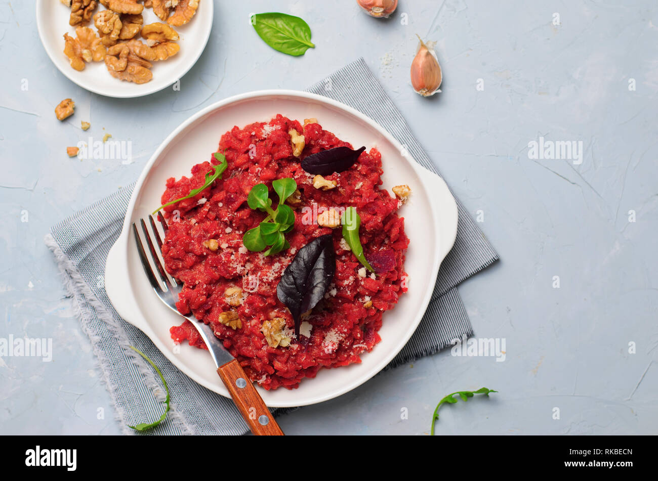 Italian Ringed Beetroot Beetroot Risotto with Parmesan, Italian Cuisine, Vegetarian Meal Stock ...