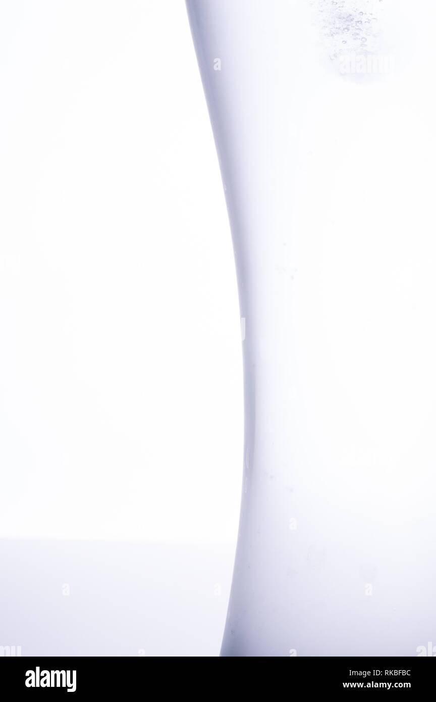 water with ice cubes in glass. white background Stock Photo - Alamy