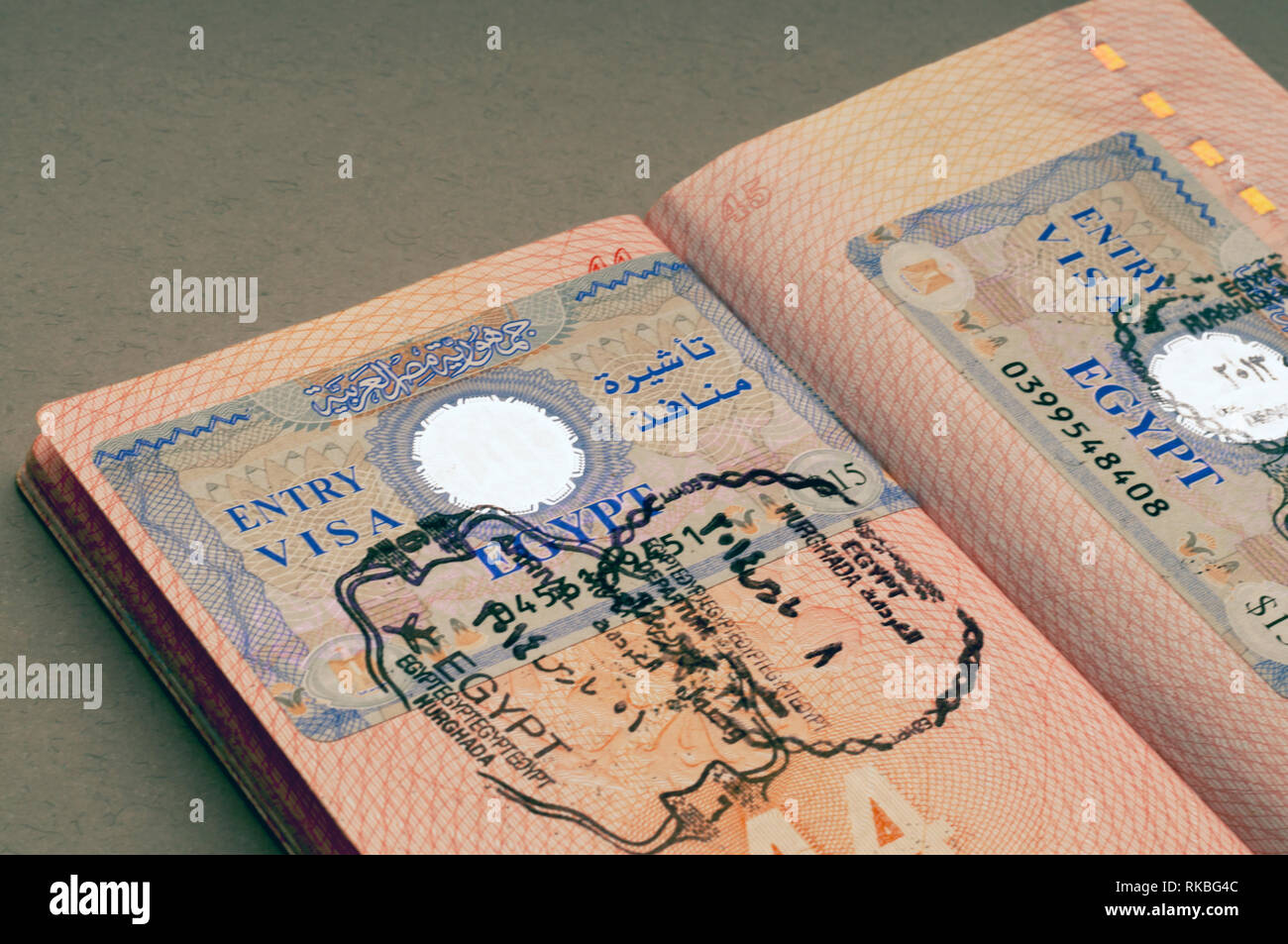 Entry Egyptian visa in the passport. Selective focus. Travel concept Stock  Photo - Alamy