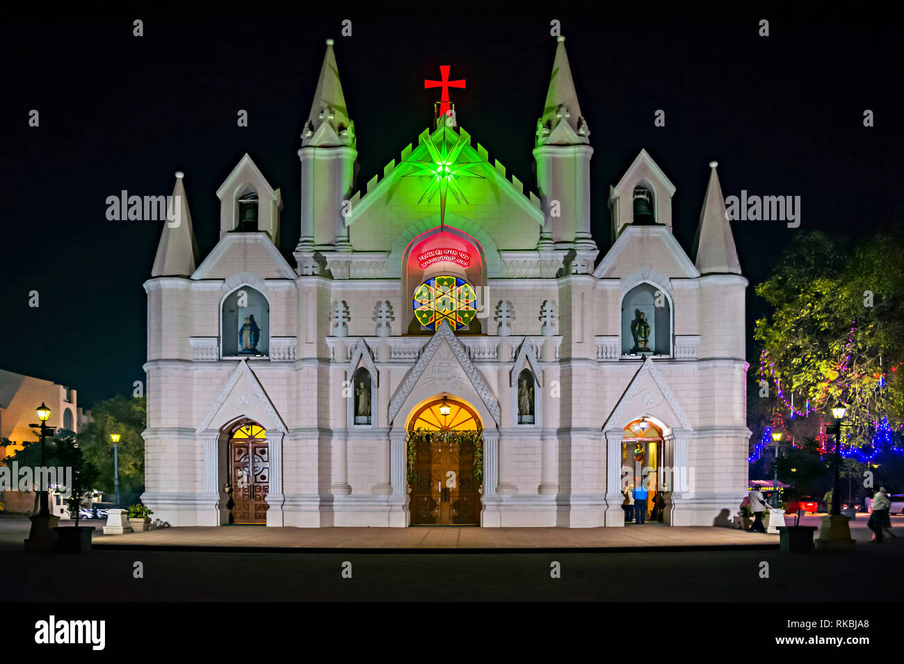 160 years old magnificent structure and an iconic landmark in Pune city - Saint Patrick’s Cathedral. Stock Photo