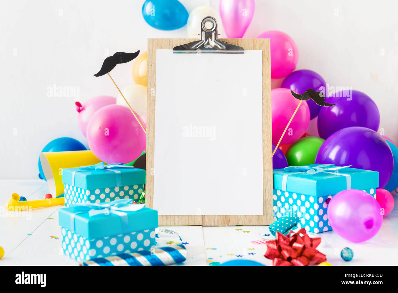 Happy Fathers Day Background Clipboard With Empty Sheet Paper