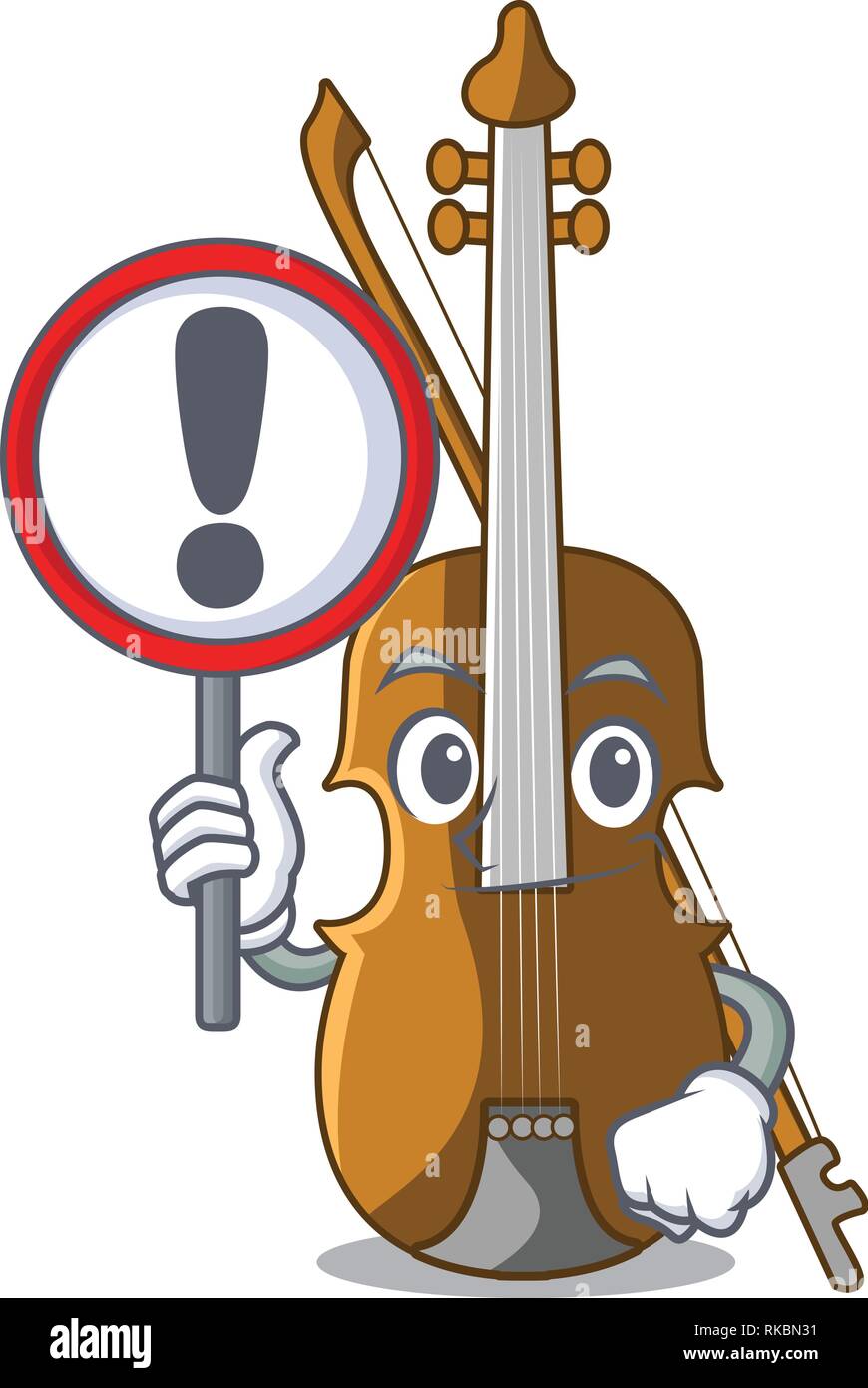 With sign violin in the a character shape vector illustration Stock ...