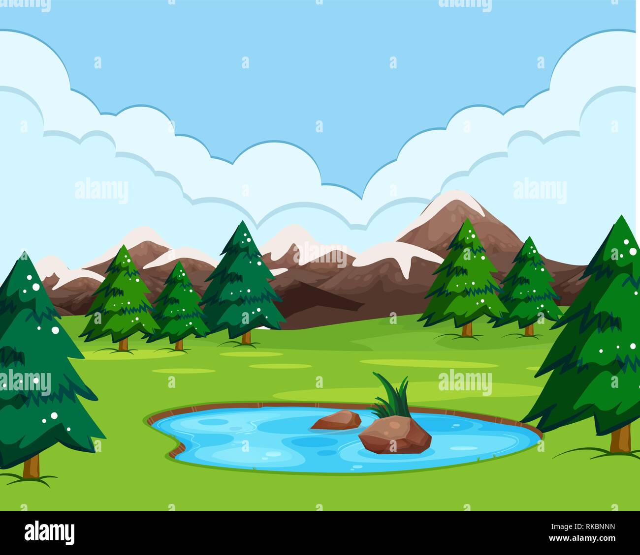 A nature view landscape illustration Stock Vector Image & Art - Alamy