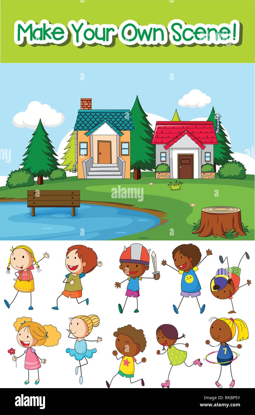 Make your own scene illustration Stock Vector Image & Art Alamy