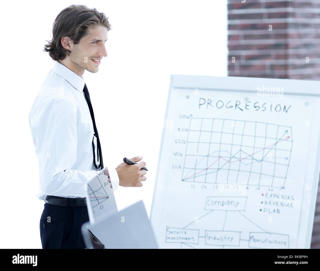 financial managers discussing work issues at the meeting Stock Photo ...