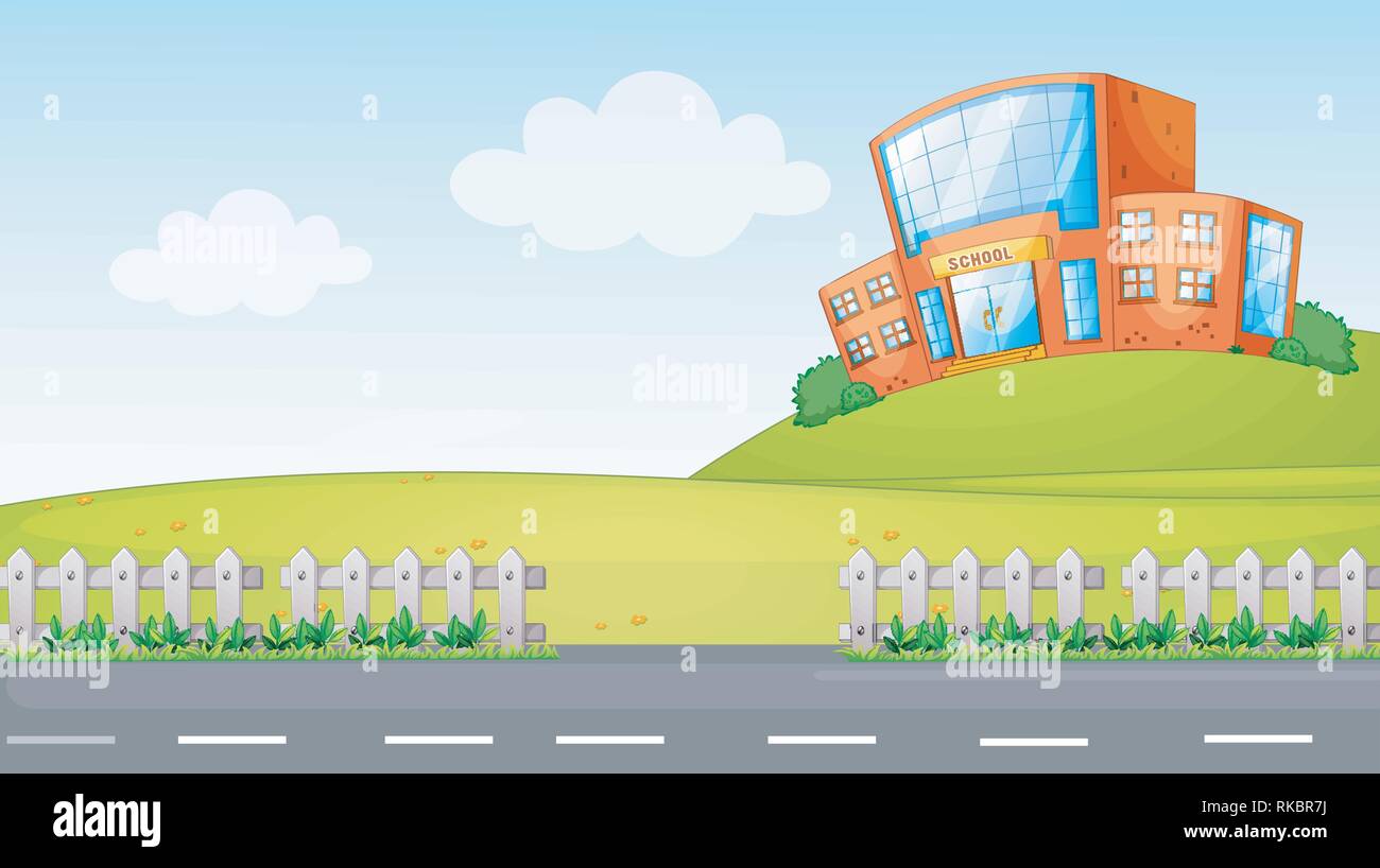 Am empty school background illustration Stock Vector Image & Art - Alamy