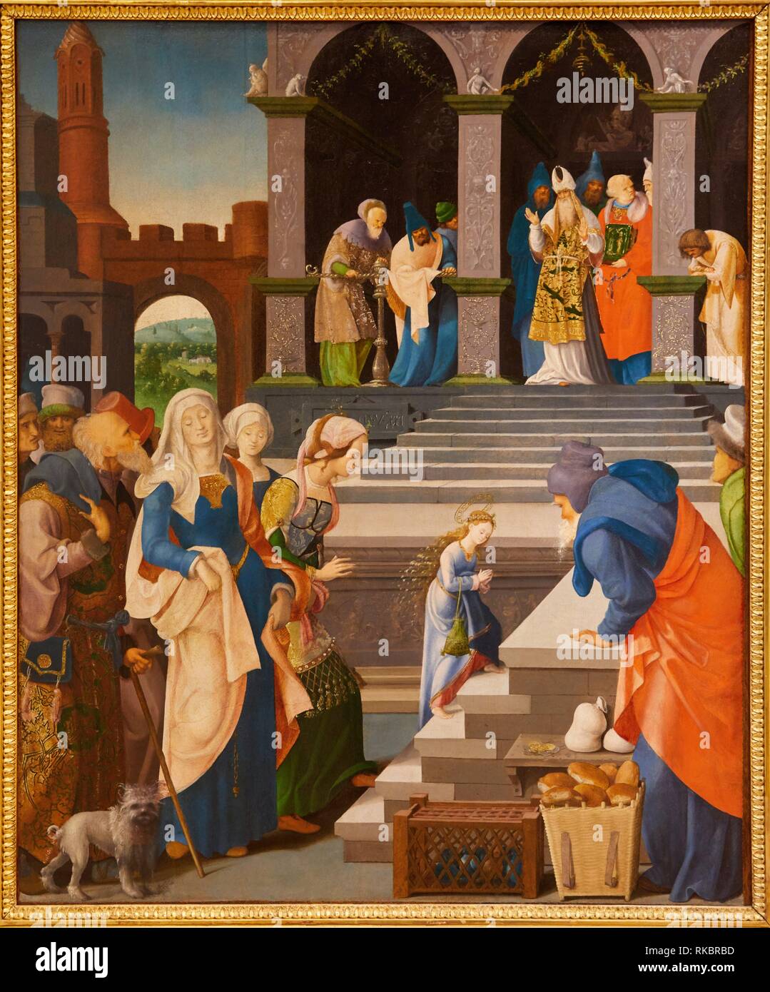 Présentation de la Vierge au temple, Grégoire Guérard, Fine Arts Museum, Musée des Beaux-Arts, Dijon, Côte d´Or, Burgundy Region, Bourgogne, France, Stock Photo