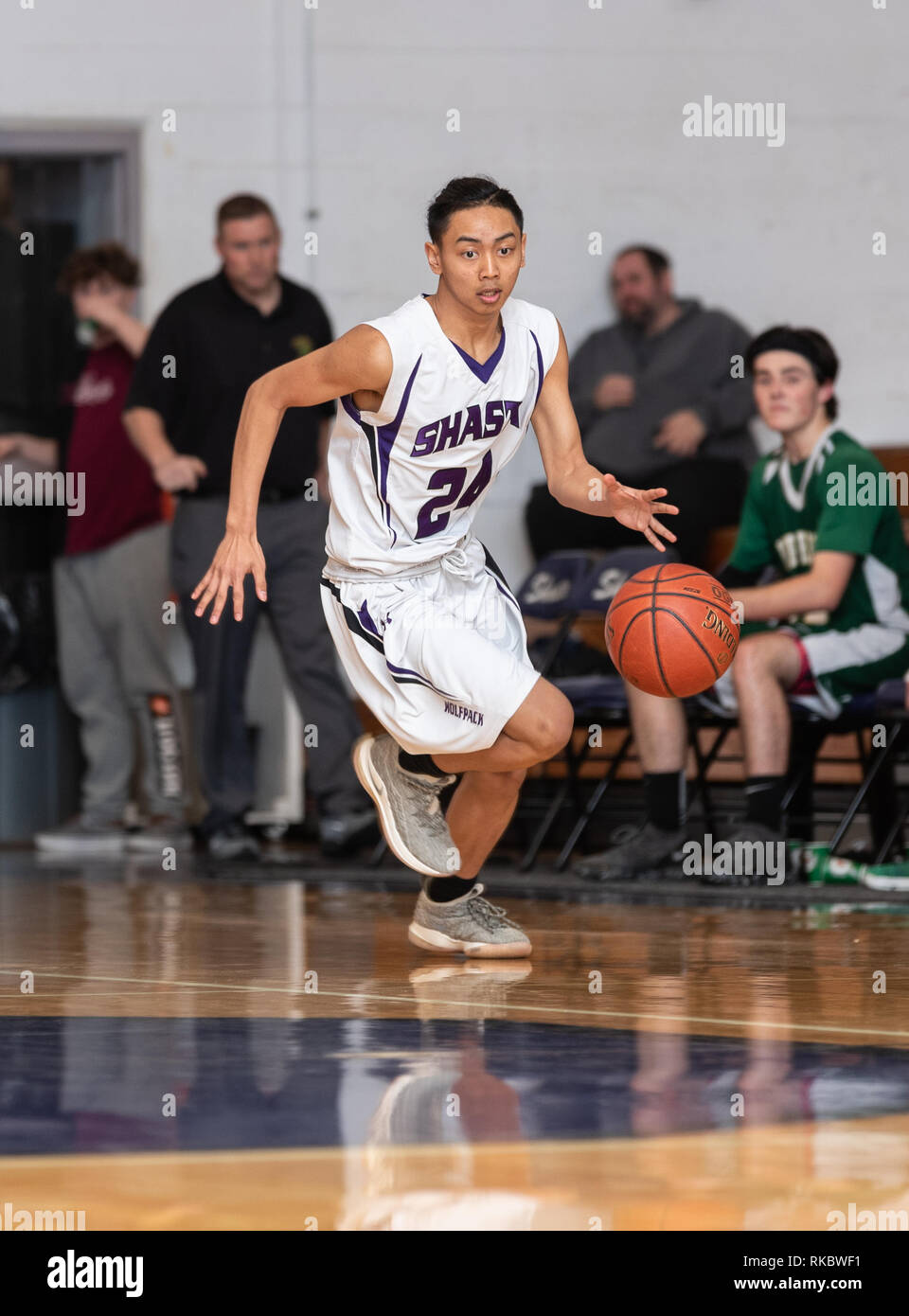 Basketball action with Red Bluff vs. Shasta Junior Varsity in Redding ...