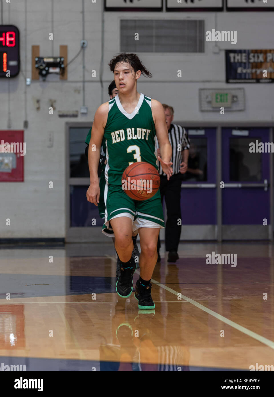 Basketball action with Red Bluff vs. Shasta Junior Varsity in Redding ...