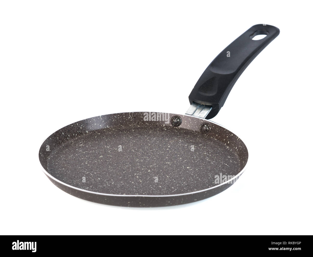 New Frying pan isolated on white background. Stock Photo