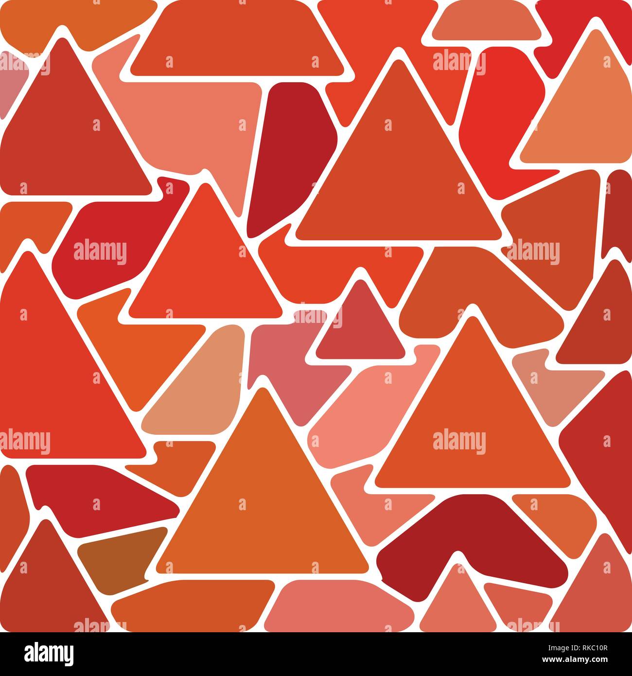 abstract vector stained-glass mosaic background - red triangles Stock ...
