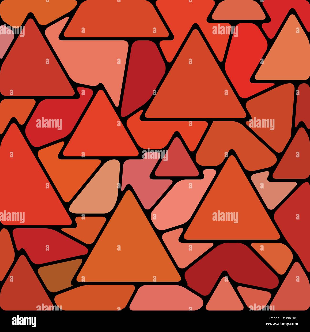abstract vector stained-glass mosaic background - red triangles Stock ...
