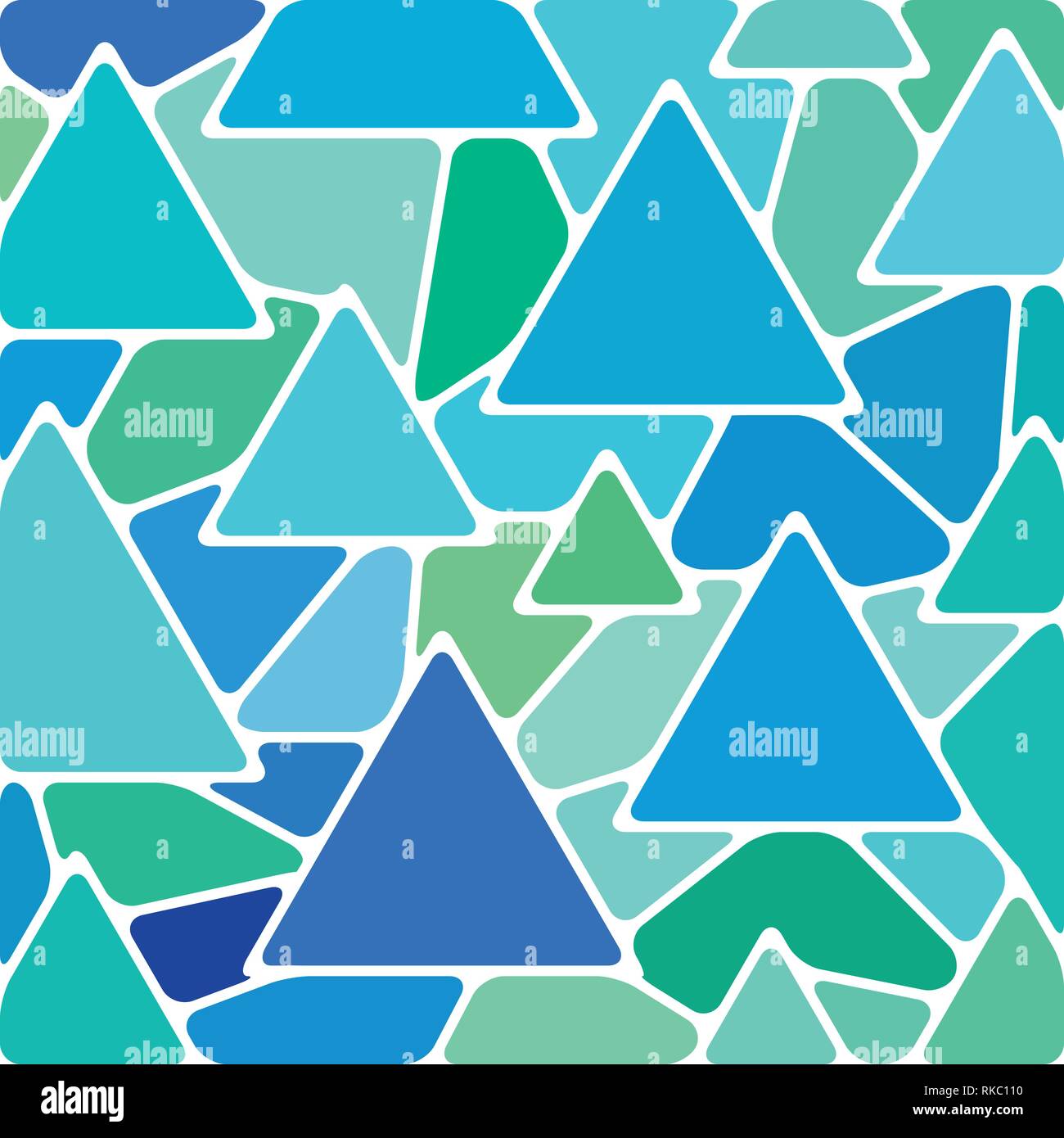 abstract vector stained-glass mosaic background - blue triangles Stock ...