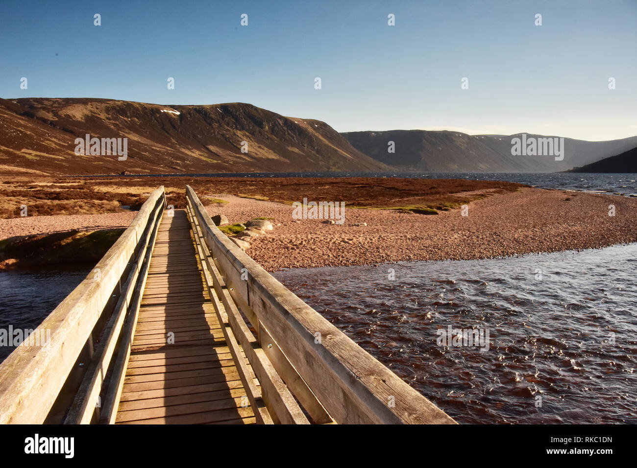 Loch Muick and Valley, Braemar Estate, Cairngorms, Scotland Stock Photo